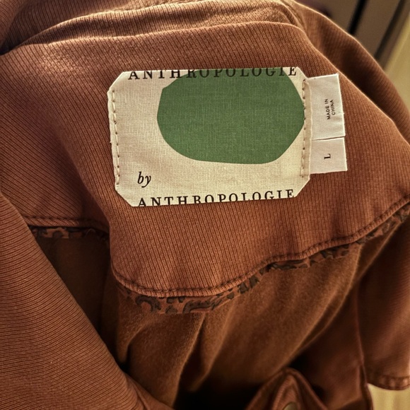 Anthropologie Everyday Moto Jacket Womens Medium Cognac Asymmetrical Zip Belt - Picture 6 of 6